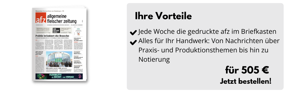 Ihre Vorteile: Jede Woche die gedruckte afz im Briefkasten und Alles für Ihr Handwerk: Von Nachrichten über Praxis- und Produktionsthemen bis hin zu Notierung. Für 505 Euro Jetzt bestellen!